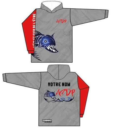 Hoodie d’été UV MDP – gris pâle