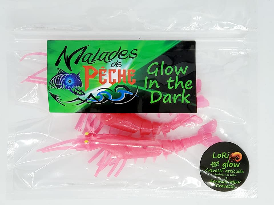 Leurre crevette Lori Glow paquet rose
