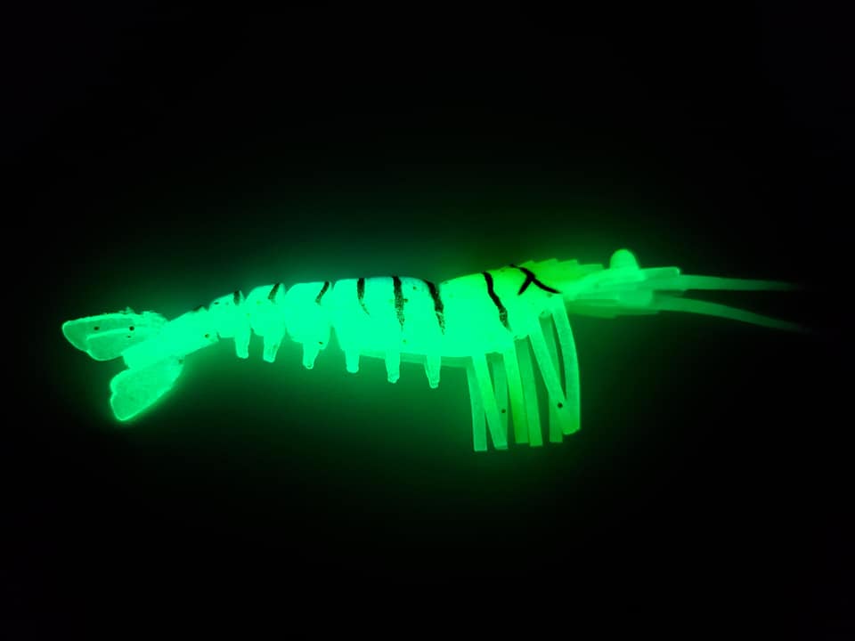 Leurre crevette Lori Glow white glow