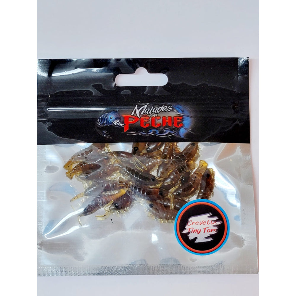 Leurre crevette tiny tom brun