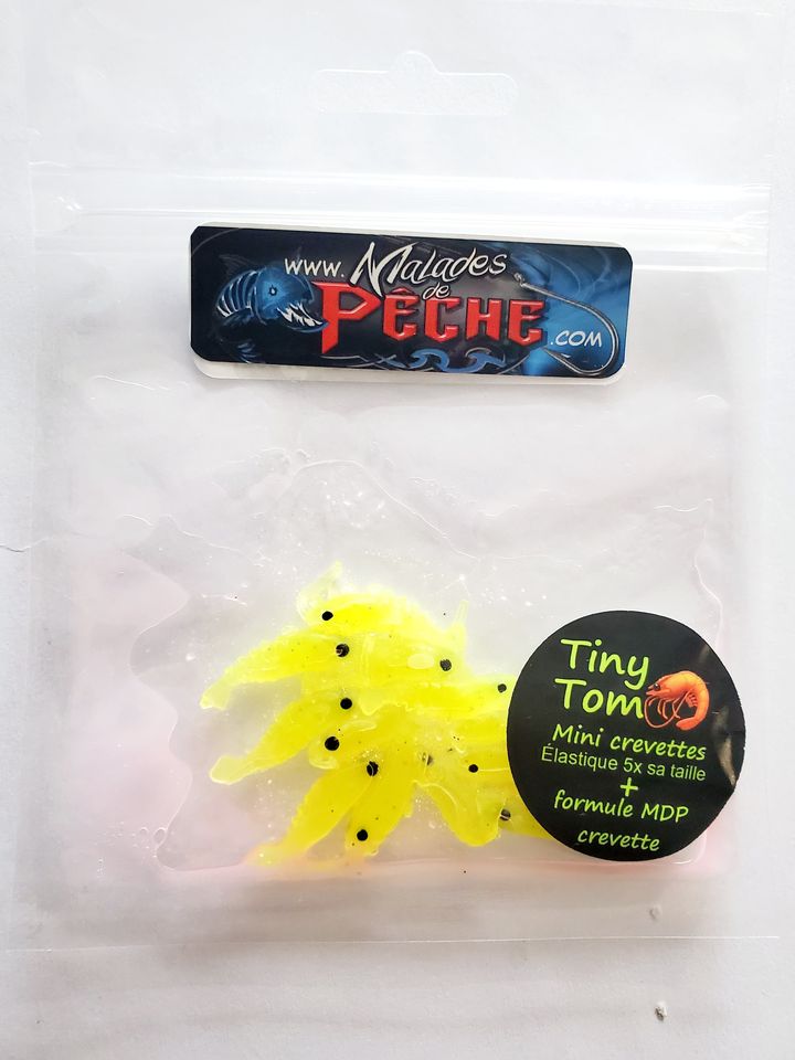 Leurre crevette tiny tom jaune