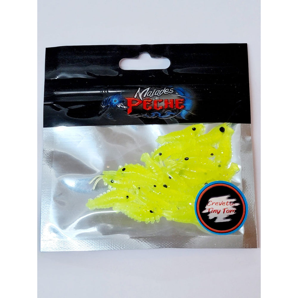 Leurre crevette tiny tom jaune