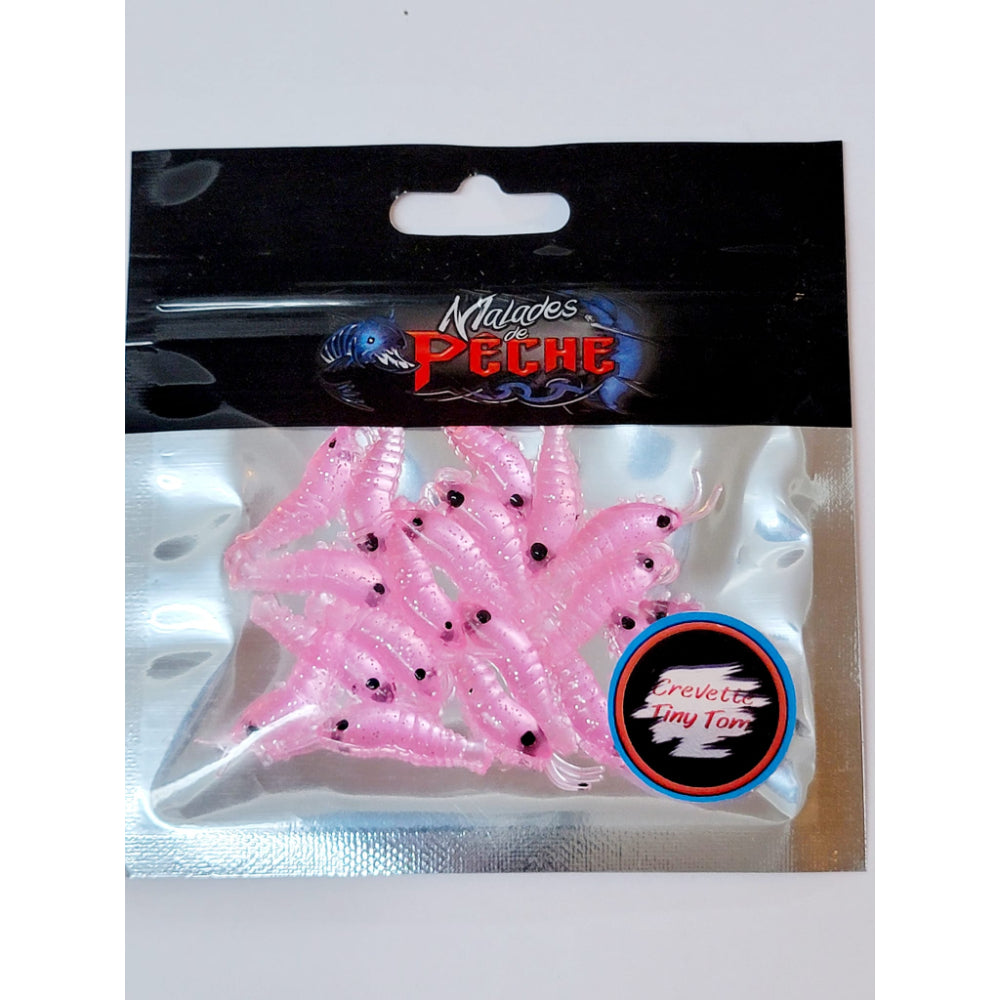 Leurre crevette tiny tom rose