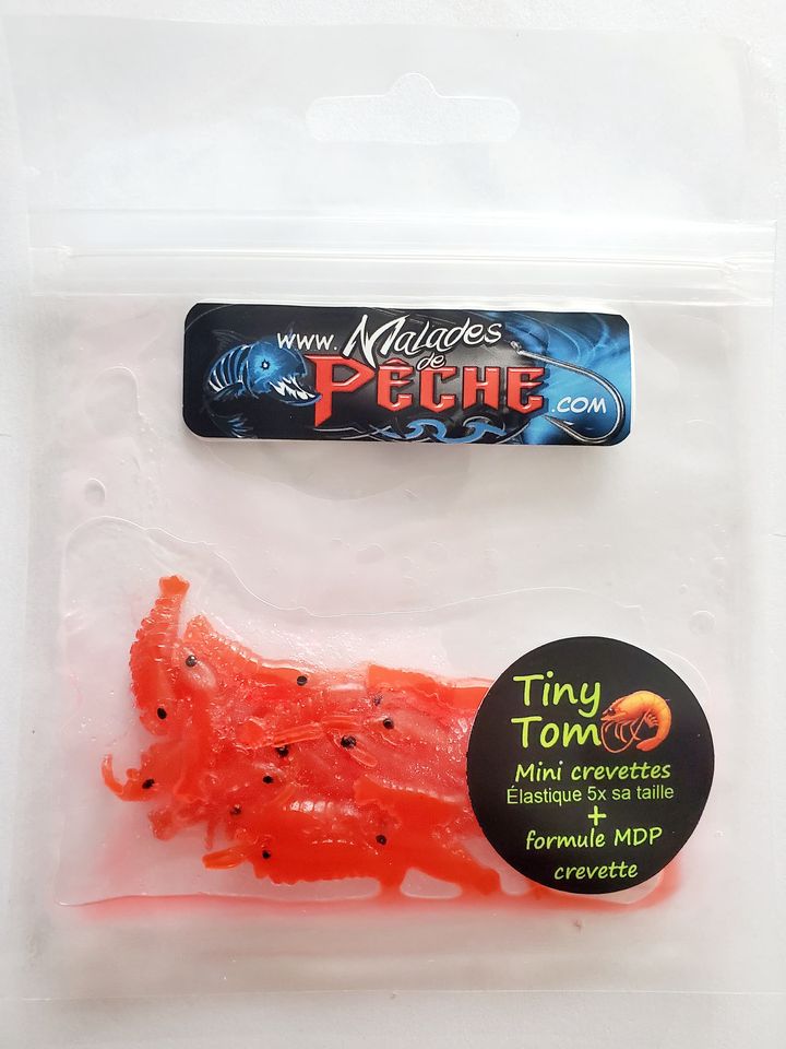 Leurre crevette tiny tom rouge
