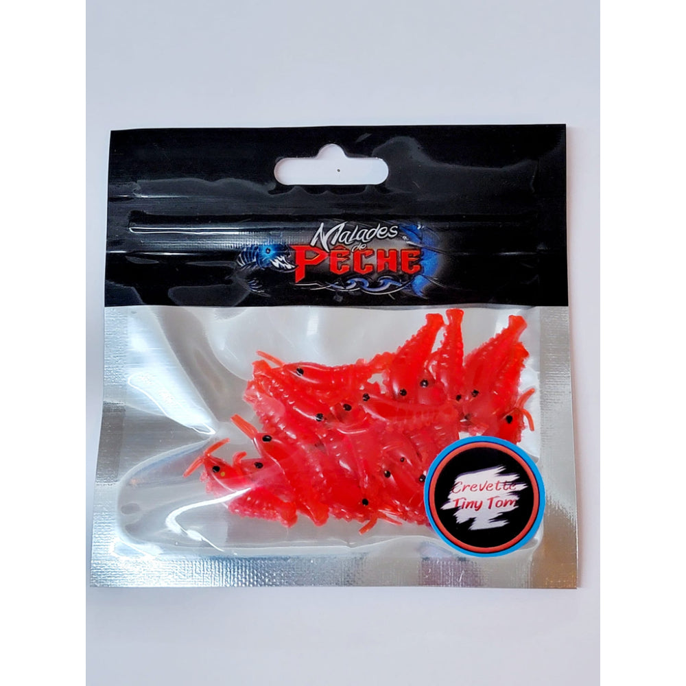Leurre crevette tiny tom rouge