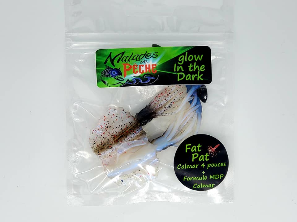 Leurre glow squid Fat Pat 4 pouces noir 2