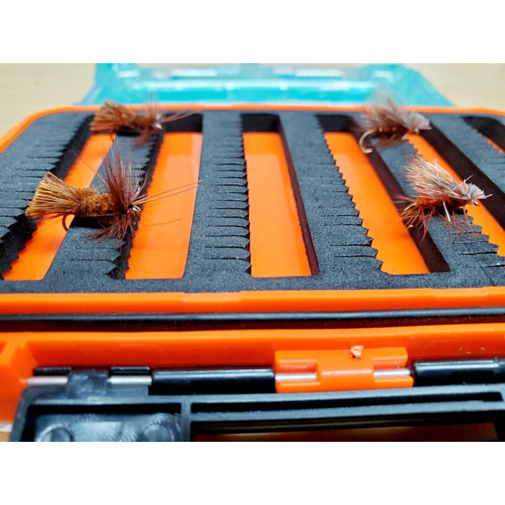 boite à mouche Caddis Brune 1