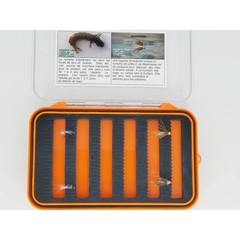 boite à mouche caddis grise 1