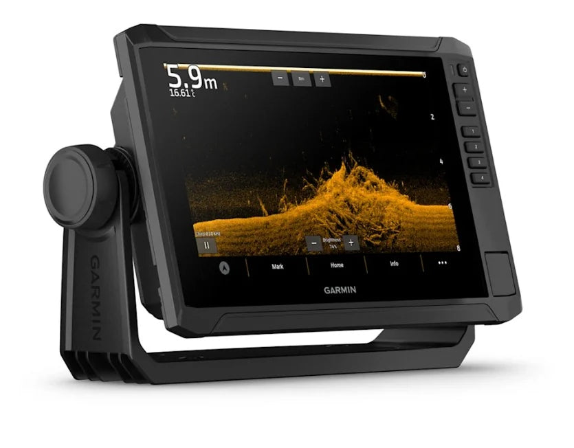 Garmin ECHOMAP UHD2 95sv vu en angle avec écran sonar